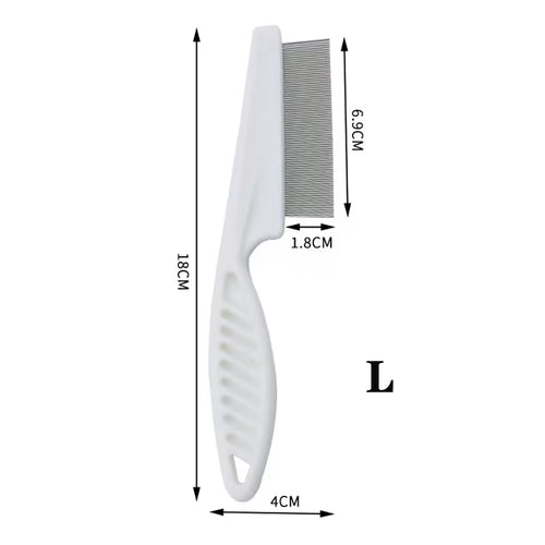 1Pcs Pet Flea Comb Cat/Dog Beauty Comb Stainless Steel Portable Pet Specific Dense Tooth Hair Removal Massage Cleaning Supplies