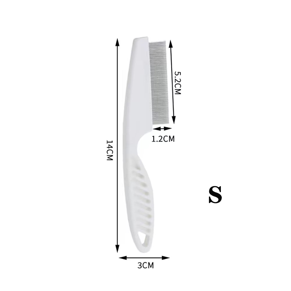 1Pcs Pet Flea Comb Cat/Dog Beauty Comb Stainless Steel Portable Pet Specific Dense Tooth Hair Removal Massage Cleaning Supplies