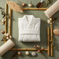 Bamboo Bathrobe Flat Lay