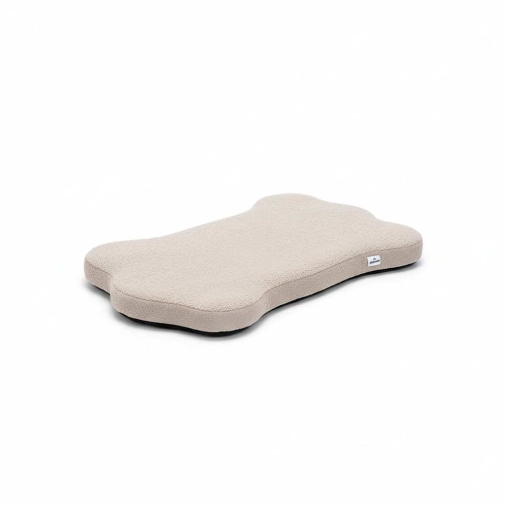 Beige Orthopedic Memory Foam Dog Bed