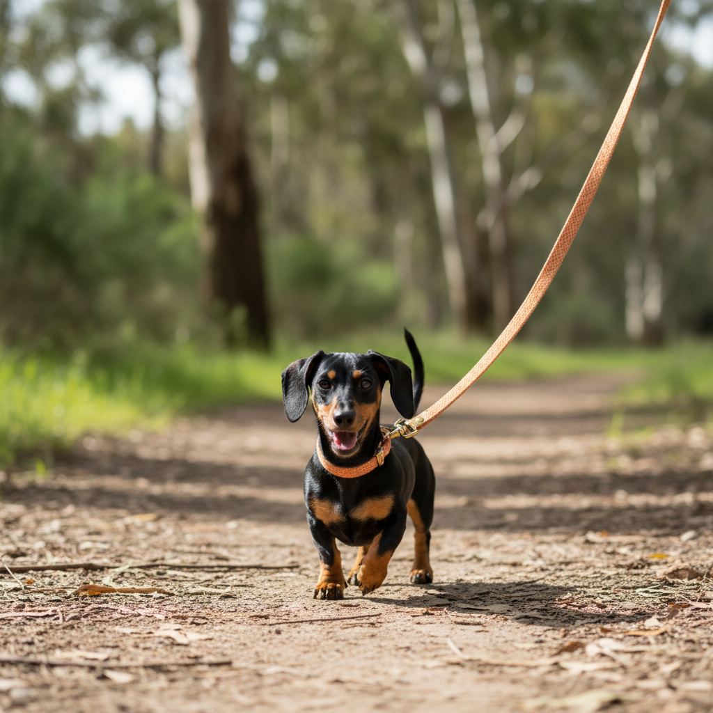 Black & Tan Dachshund - Orange Burst Lead