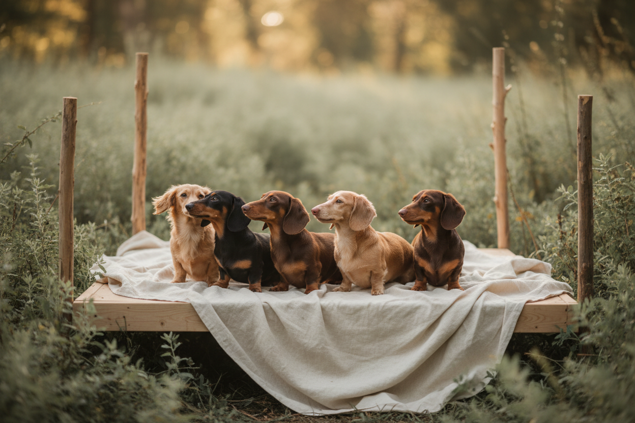 Clover Tail Co. Hero Banner - Variety of Dachshunds