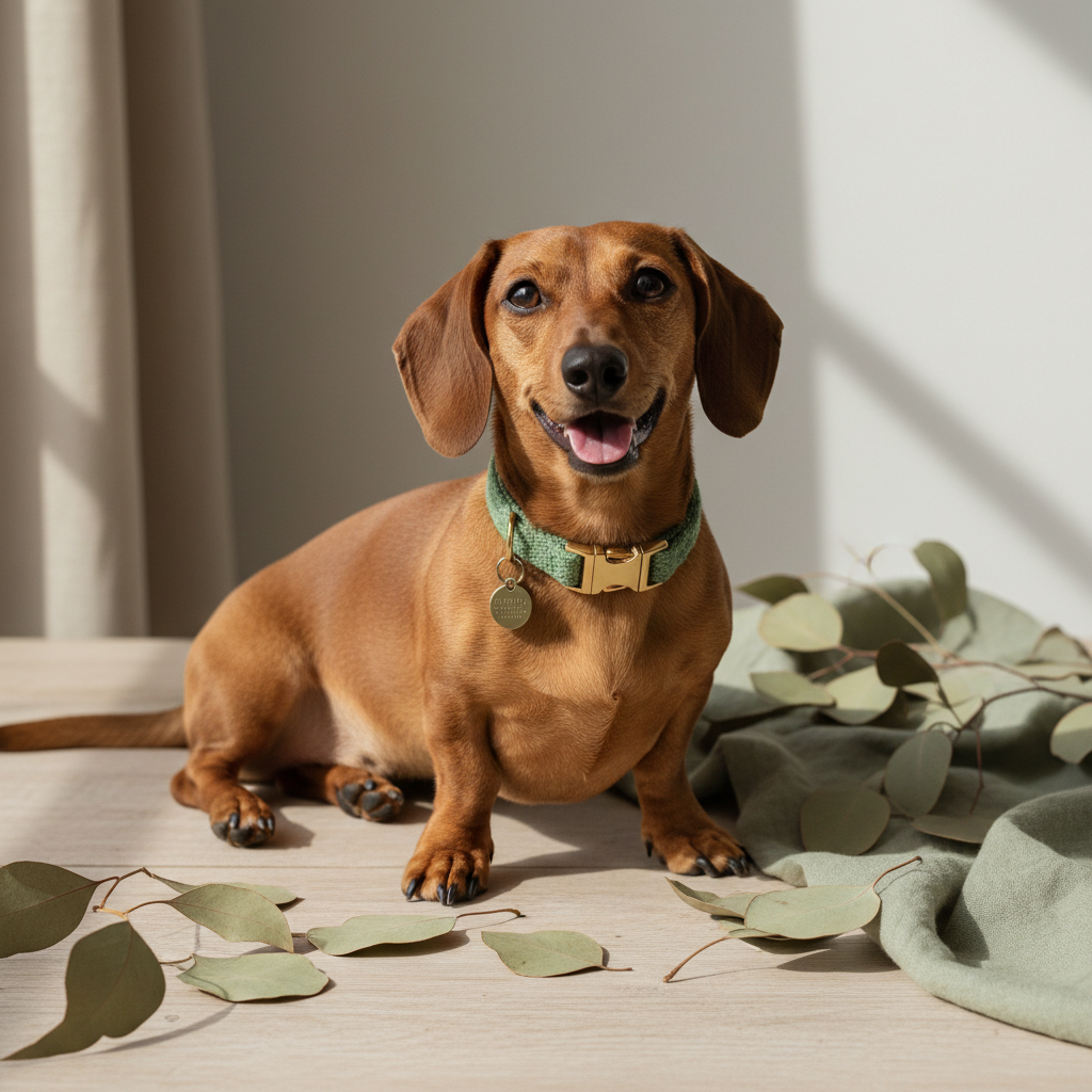Dachshund - Grass Green Collar