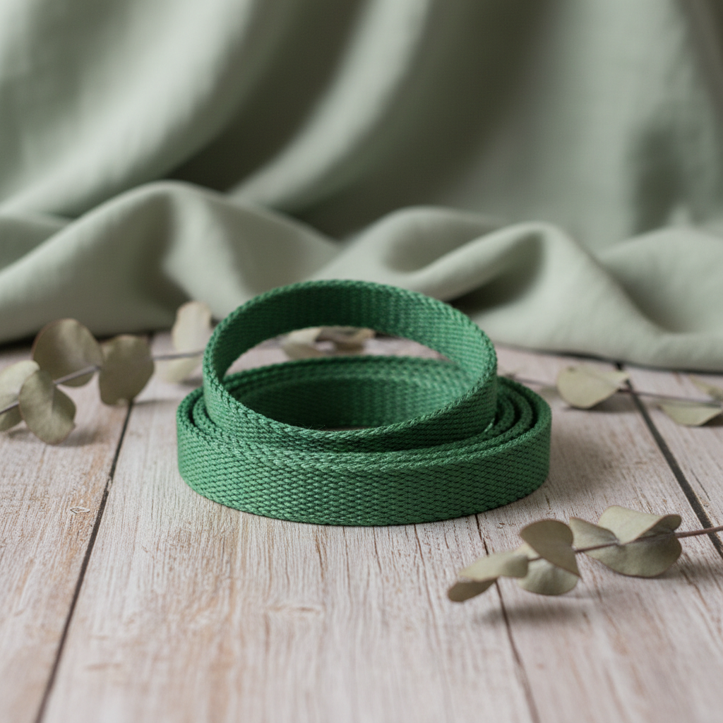 Organic Hemp & Cotton Dog Lead - Grass Green