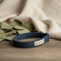 Organic Hemp Dog Collar - Ink Blue