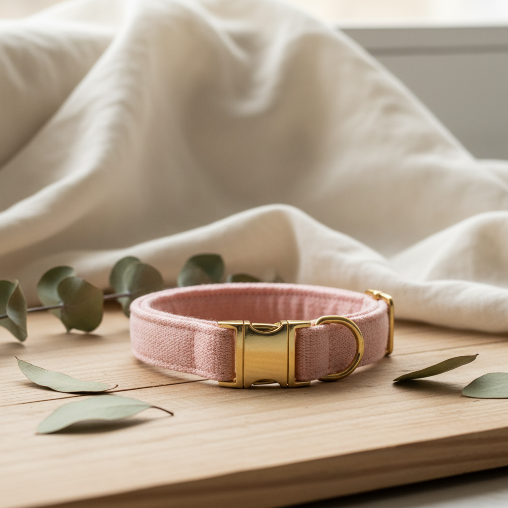 Organic Hemp Dog Collar - Pretty in Pink