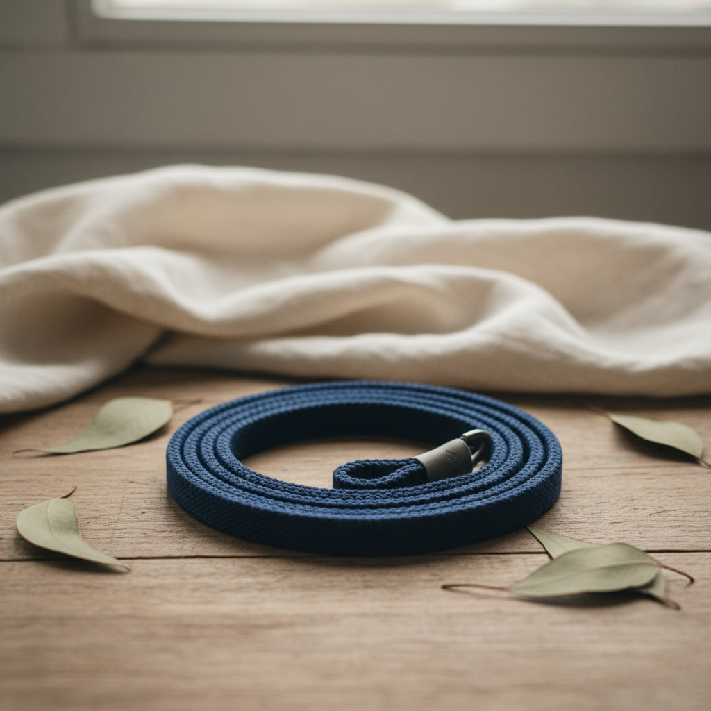 Organic Hemp Dog Lead - Ink Blue